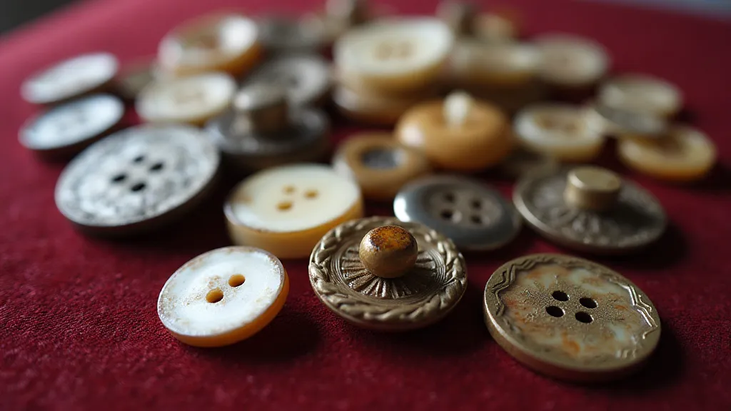 Collection of diverse antique buttons