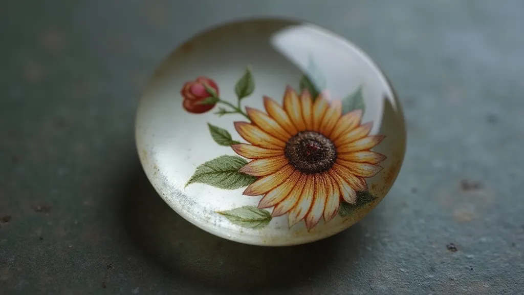 Antique glass button