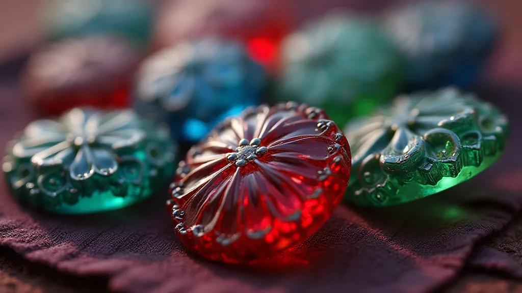 Collection of antique glass buttons