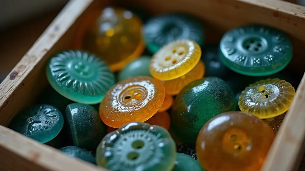 Collection of antique glass buttons