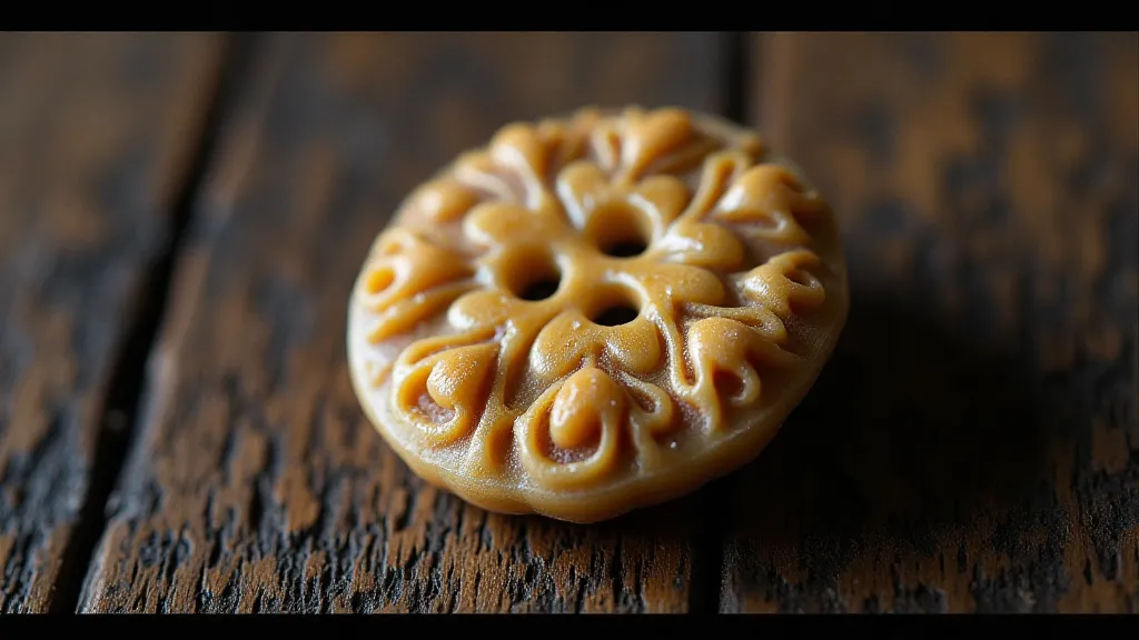 14th-century carved bone button