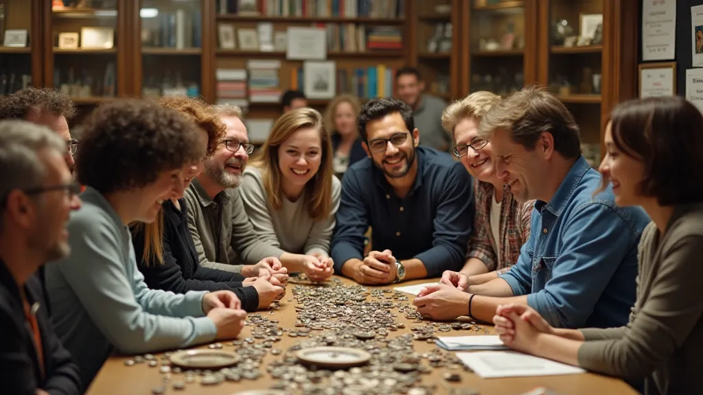 Group of button collectors