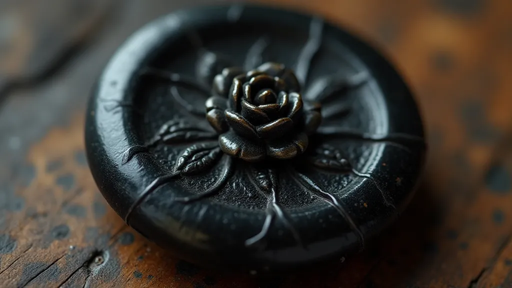 Victorian jet button
