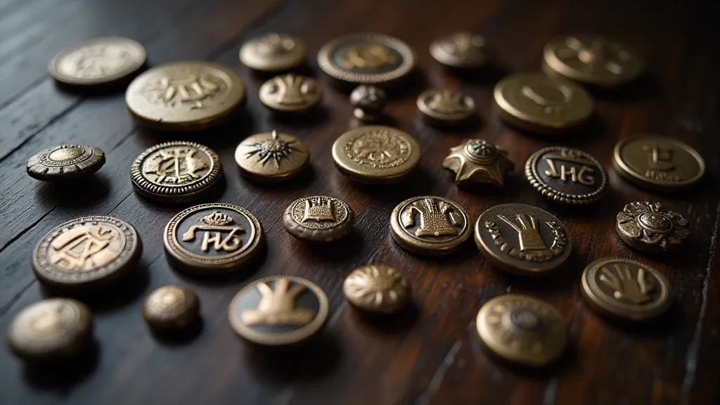 Antique military buttons