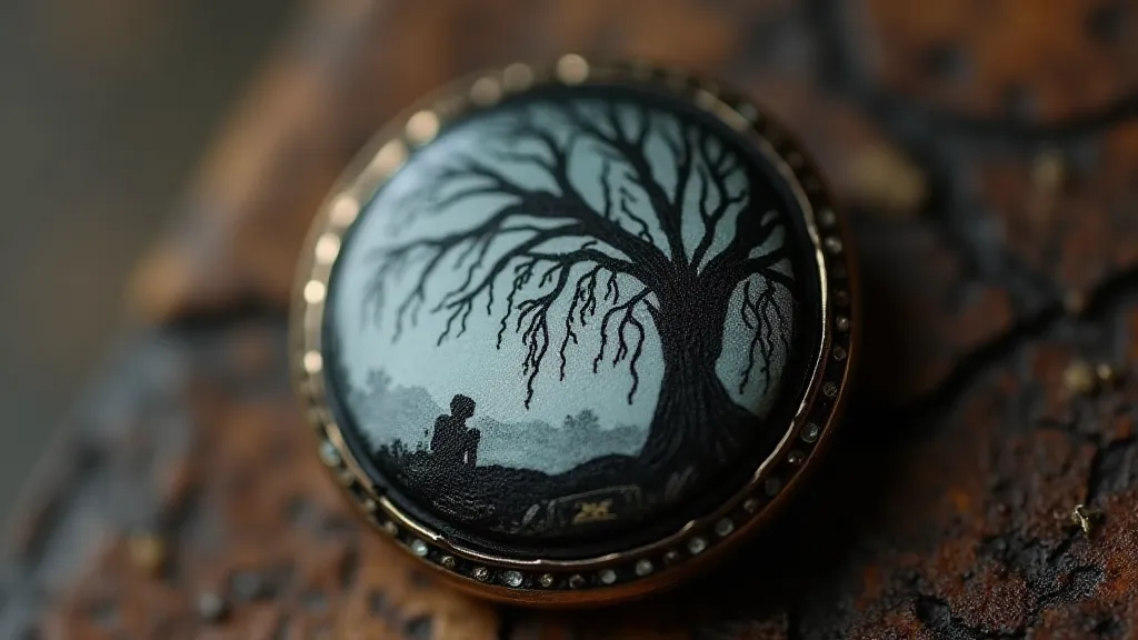 Victorian mourning button