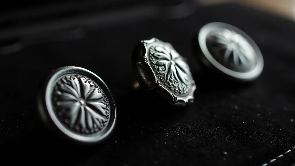 Three Victorian jet buttons on velvet