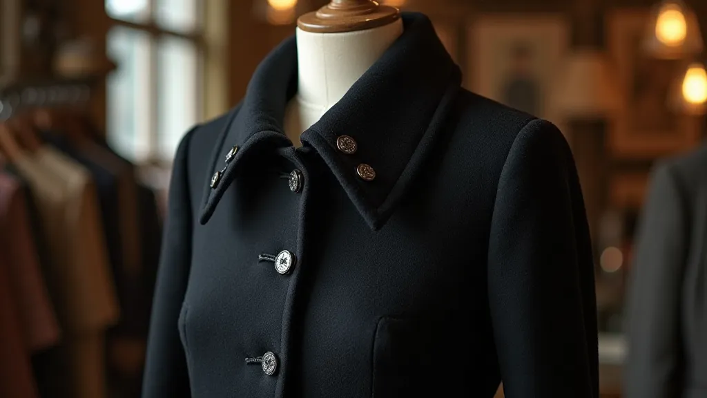 Vintage coat with jet buttons